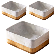 LCW HOME 竹編置物籃, 30 x 22 x 12cm, 混合色, 3個