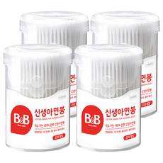 B&B 新生兒棉花棒, 210入, 100%純棉, 4盒
