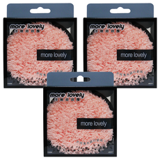 more lovely 洗臉甜甜圈 專利羽蝶絨布料 台灣製造 SGS認證 防霉抗菌, 粉色, 3個
