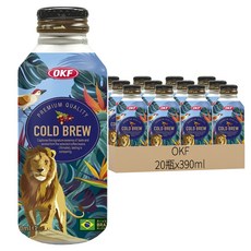 Okf 冷萃咖啡 390ml, 20瓶/箱, 阿拉比卡巴西混合