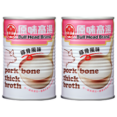 牛頭牌 原味高湯 豚骨風味, 2罐, 411ml