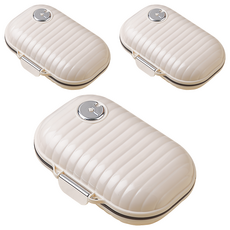 UTOOKII 便攜式密封7格分裝藥盒 巴掌大小 多格獨立分裝, 3個