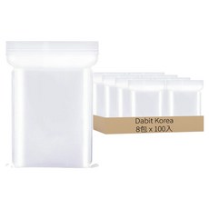 Dabit Korea 萬用透明塑膠夾鏈袋 10x15 公分, 10 x 15cm, 100入, 8包