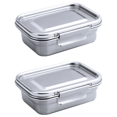Hi CHEF 掌廚 316不銹鋼密封保鮮盒 750ml, 優質不鏽鋼, 適用於電鍋烤箱洗碗機, BDR750, 2個