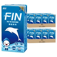 黑松 FIN 補給飲料, 低熱量, 補充水分及電解質, 等滲透壓好吸收, 300ml, 48入