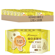 KENNEX 肯尼士 獅子純水柔濕巾 一般型, 100張, 12包