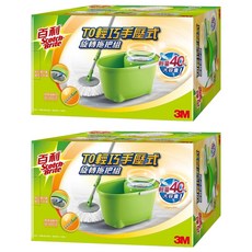 3M Scotch-Brite 百利 T0輕巧手壓式旋轉拖把組, 2組