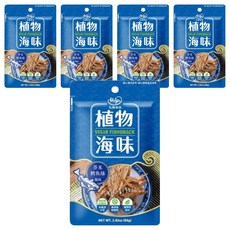 植物海味 芥末鱈魚絲, 80g, 5包