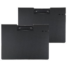 珠友文化 橫式PP丹麥夾 A4, 經典黑, 2入