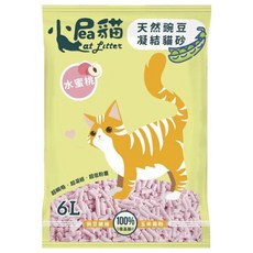 小屁貓 豌豆貓砂 57159, 6L, 1袋, 水蜜桃
