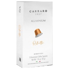 CARRARO 芮斯崔朵 RISTRETTO 咖啡膠囊 適用Nespresso Original 膠囊咖啡機, 5.5g, 10個, 1盒