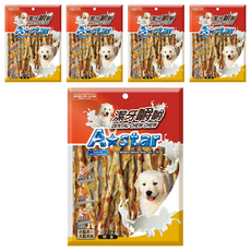 A star 嚼嚼棒長棒 寵物零食, 表皮酥脆, 鮮肉原味, 香Q有嚼勁, 雞肉鮪魚, 220g, 5包