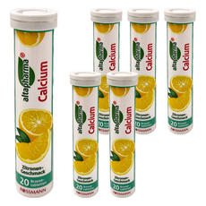 Altapharma 鈣補充發泡錠飲品 檸檬口味, 90g, 20顆, 6瓶