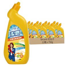 farcent 花仙子 潔霜 芳香浴廁清潔劑 檸檬樂園, 750g, 12瓶