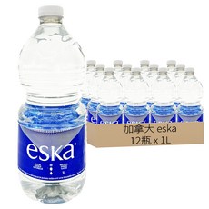 加拿大 eska 天然冰川水, 1L, 12瓶