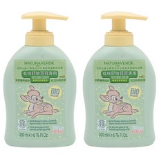 NATURAVERDE 小鹿斑比洋甘菊經典潔顏液態皂 0歲以上, 200ml, 2瓶