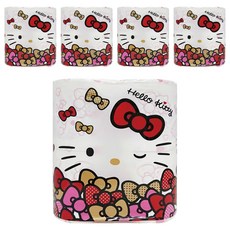 HAYASHI HELLO KITTY印花滾筒衛生紙, 100%原木紙漿, 超細柔雙面印花, 特殊柔軟加工, 不使用螢光染料, 30m, 4捲, 5袋