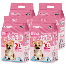 咕沛日常 寵物尿布墊 輕薄款, 25片, 4包