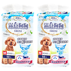 Mores 摩爾思 滿意狗狗寵物尿墊 茉莉花香味, M(60 x 45cm), 50片, 2包
