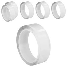 加厚無痕奈米定物膠帶 2m 透明色 適用於多種材質表面, 6捲