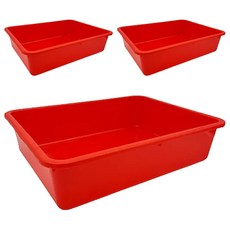 450密林 置物籃/收納籃-紅色 台灣製, 43.5 x 33.5 x 11cm, 3個