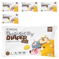 K-MOM 頂級超薄瞬吸玩睡褲/尿布 體驗包 9~14kg, L, 5片