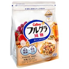 Calbee 卡樂比 Frugra 富果樂 減糖麥片 350g, 日本製造, 含膳食纖維+豆漿, 使用蜂蜜, 1包