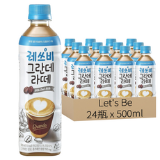 LOTTE 樂天 Chilsung Cider Let's Be 拿鐵咖啡 Set, 500ml, 24瓶