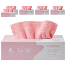 喵汪森林 抽取式抹布 粉紅色 - 居家清潔好幫手 輕鬆抽取 告別濕黏, 20張, 6盒