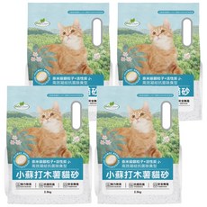 ECO Clean 小蘇打木薯貓砂 活性炭, 4個, 2.5kg, 無香精