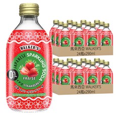 馬來西亞 WALKER'S 無糖氣泡飲 草莓風味, 290ml, 48瓶