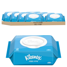 Kleenex 經典棉質濕紙巾 掀蓋式, 40g, 1入, 8包