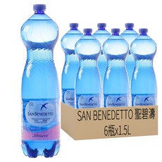 SAN BENEDETTO 聖碧濤 義大利天然礦泉水, 1.5L, 6瓶
