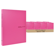 ECO Chungwoon 環保3孔迷你O型2公分厚A4活頁夾, 粉紅色, 16個