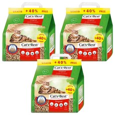 Cat's Best 環保凝結木屑貓砂, 3kg, 3包, 無香