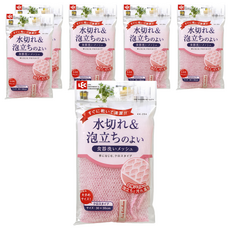 LEC 快乾易起泡網狀洗碗巾 立體絨毛編織 大尺寸, 1入, 6包