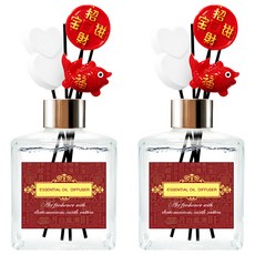 QiMart 迎春納福香氛珪藻擴香瓶, 水麝香, 200ml, 2件