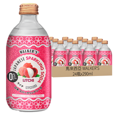 馬來西亞 WALKER'S 無糖氣泡飲 荔枝風味, 290ml, 24瓶