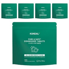 KUNDAL 昆黛爾 洗碗機用清潔錠 30顆, 330g, 5袋
