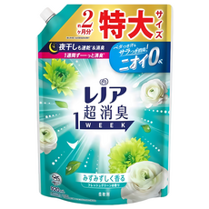 Lenor 蘭諾 日本原裝進口 1WEEK 衣物消臭柔軟精補充包 清香綠, 920ml, 1包