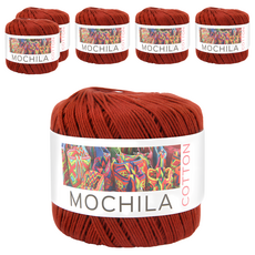 Brandyarn Mochila系列 棉針織線 棕色 200公尺 100%棉, 6捲