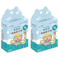 明基健康生活 幸福物語 雙圓頭紙軸棉花棒 雙圓頭, 200支, 2盒