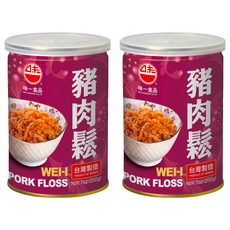 味一食品 台灣製造 豬肉鬆, 成分單純 無添加劑, 配粥不能少 200g, 2罐