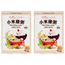 Chila 兒食樂 小米雞粥 香菇, 適合六個月以上寶寶食用, 100%原食材, 300g, 2盒