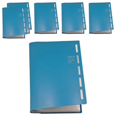 珠友文化 A4 內袋加厚PP資料本, 雀藍色, 6本