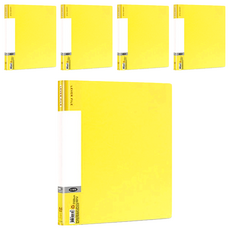 Data Line 左上板夾 + 右中強力夾 dl_06103b A4, 黃色, 5入