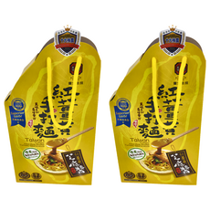 豐滿生技 紅薑黃手打麵禮盒 紅薑黃手打麵500g + 紅薑黃芝麻醬包 35g 6包, 710g, 2盒