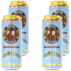 Apostel Weissbier 小麥啤酒風味飲, 無酒精, 口感清爽, 素食可飲用, 500ml, 4罐