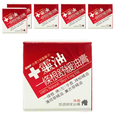 十靈本舖 十靈油一條根舒緩油膏 (佛(左)手香、辣椒精油、薄荷精油、薰衣草精油), 旅遊居家必備, 6盒, 30g