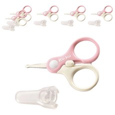 KU.KU Duckbill 酷咕鴨 嬰幼兒安全剪刀, 6個, 蜜糖粉